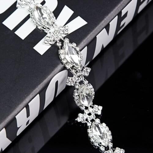10Yards Crystal Rhinestone Applique Trim Bridal Wedding Applique New