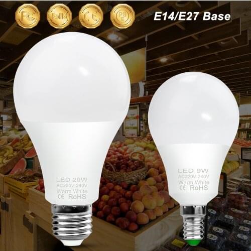 WENNI E27 LED Bulbs E14 LED Lights 3W 6W 9W 12W 15W 18W 20W Lampada kitchen Living Room Home 220V LED Lamp Bombillas SMD 2835