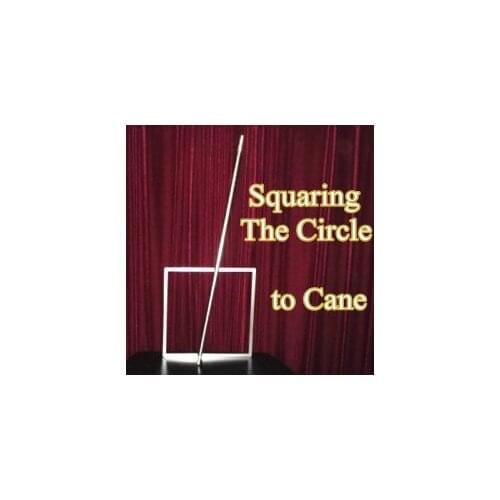 Squaring The Circle to Cane Silver stainless steel,Magic Props,street,coin&money,Close Up,Fun,Accessories,Illusions