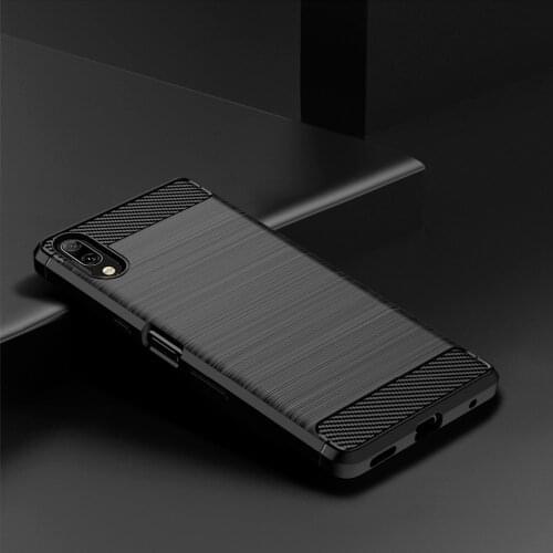 Brushed Texture Case For Sony Xperia 10 1 5 ii L3 L2 L1 Plus XA 8 E6 XA1 Ultra XA2 XA3 XA4 XZ4 XZ5 XZ3 P40 Cover Carbon Case