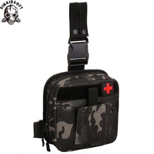 Outdoor Military Leg Pouch West Bag Waterproof Tactical Molle System First Aid Set Medical Pouch Hunting Hiking Trekking Bags