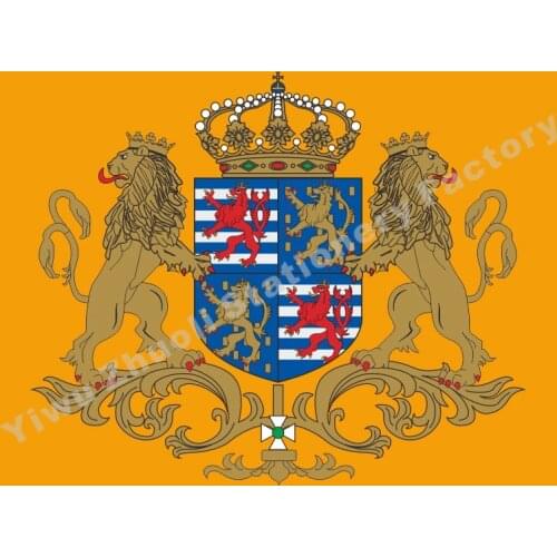 Luxembourg Grand ducal Flag 150X90cm (3x5FT) 120g 100D Polyester Double Stitched High Quality Banner Free Shipping
