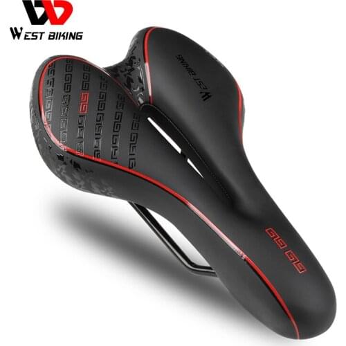 WEST BIKING Bicycle Seat Cushion Soft Mountain Bike Seat Cushion Comfortable Soft Riding Saddle Bag Bike Accessories