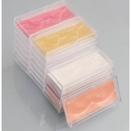 100pcs Wholesale Acrylic False Eyelashes Packaging Box custom logo Fake 3d Mink lashes Box Faux Cils transparent plastic case