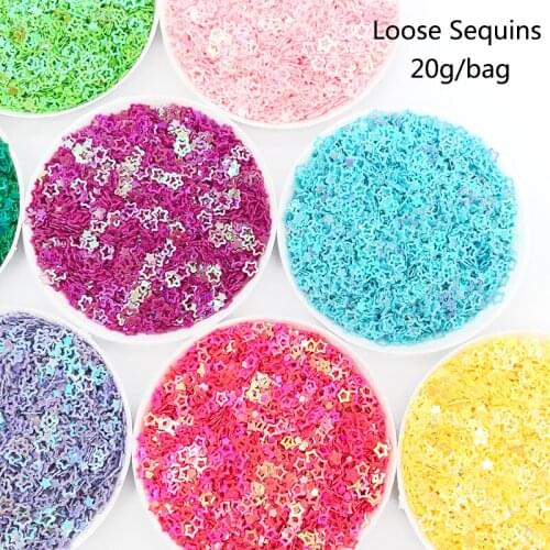 20g/Bag Loose Sequins Paillettes Sewing Craft PVC Flat Five-Pointed Star Nail Art Manicure/Wedding Decoration Confetti