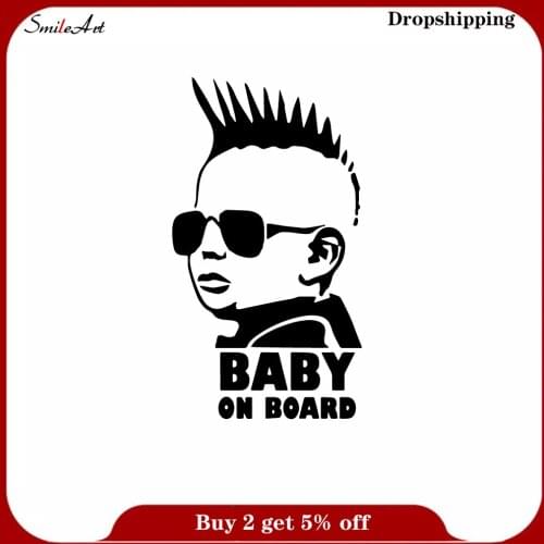 3D Baby on Board Home Decor Modern Acrylic Decoration vinyl Stickers Wall Decals