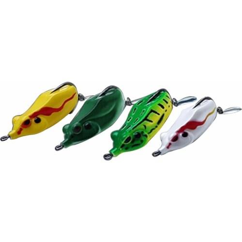 4pcs/pack single hook ray frog 14g/7cm soft artificial frog lure frog bionic bait fishing lure tackle