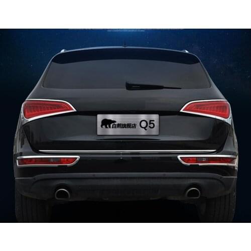 ABS Chrome Rear Fog lamp Light+ Rear Lamp Light Cover Trim For Audi Q5 2013 2014 2015 2016 2017 Free Shipping