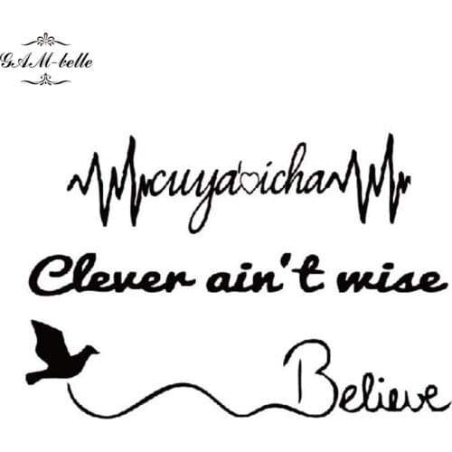 English Sentence Sexy Art Tattoo Stickers Women Waterproof Lasting Clavicle Wrist Finger My Shoulders Earrings Tattoos