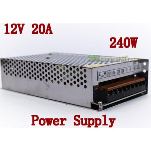 112V 20A 240W Single Output Switch Power Supply AC110-240V Input For LED Strip ,Security Camera