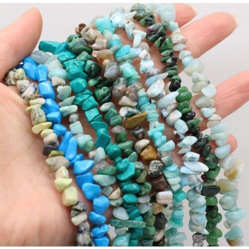 Natural Agate Emerald Epidote Amazonite Stone Beads DIY for Jewelry Making Necklace Bracelet Earrings Size 5-8mm Length 40cm