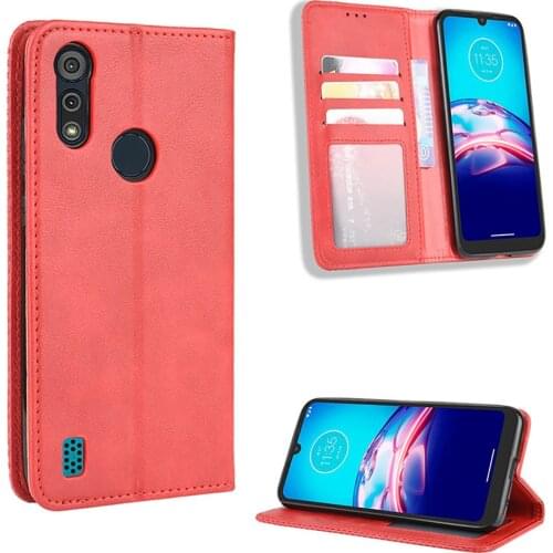 Case for Motorola Moto E6i 2021 E6s 2020 Protective Case Phone Holder Simple Fashion Flip Cover w/ Card Slot