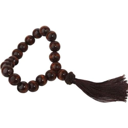 Wood Buddha Beads Car Rearview Mirror Hanging Pendant Interior Decor Ornament