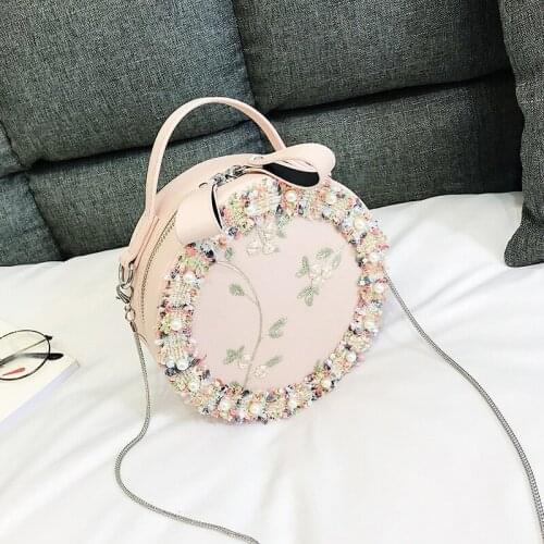 Designer Crossbody Bag For Top Handle Women Handbag PU Leather Small Round Bags Dinner Clutch Purse dropshipping wholesalers