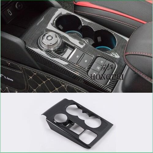 FOR Ford Focus 2019 2020 AT Car Interior Gear Shift Panel Water Cup Frame Cover Sticker Trim Left Hand Drive Auto Parts