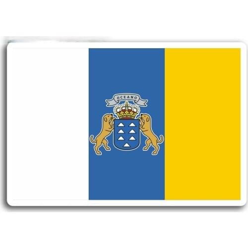 Canary Islands Flag Travel Vinyl Stickers Sticker Laptop Gift Waterproof Accessories Car Bumper Window Decal
