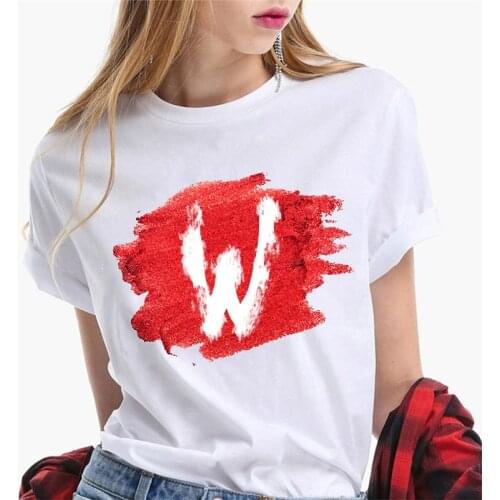 Summer Women t-shirts Fashion 26 English Letters Printed Tee shirt Ladies T-shirt Graphic female Tshirts Casual woman Tee Tops