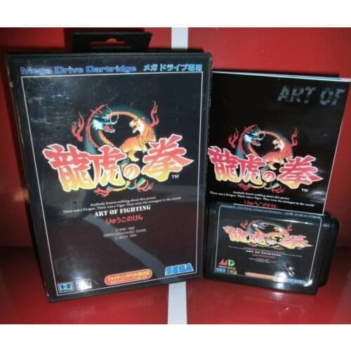 Art of Fighting - MD Game Cartridge Japan Cover with box and manual For Sega Megadrive Genesis Video Game Console 16 bit MD card