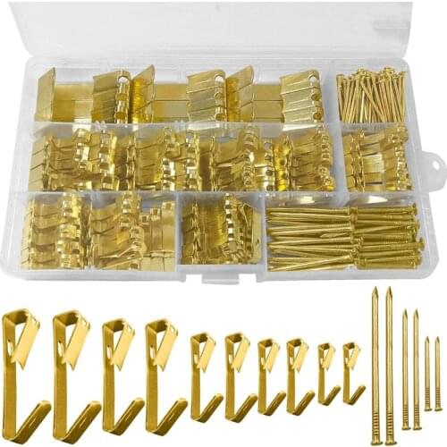 320 PCS Picture Hooks with Nails Heavy Duty Picture Hangers Picture Hanging Hooks for Hard Walls Picture Hanging Kit