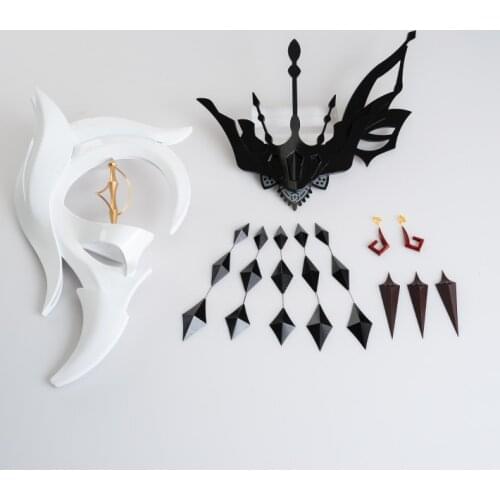 Game Genshin Impact La Signora Cosplay Mask Necklace Earrings Headdress headwear Hallowen Party Costume Accessories Props