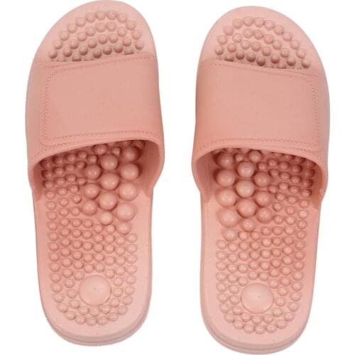 1 Pairs Foot Massager Shoes Jade Stone Acupoint Massage Slippers Relax Feet Care Reflexology Sandals For Men Women