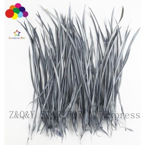 50-200 natural 15-20CM goose monofilament feathers dyed dark gray DIY craft head jewelry accessories feathers