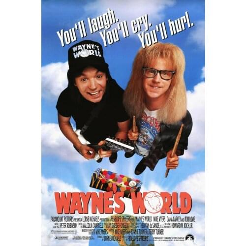 NEW WAYNES WORLD MOVIE Art print Silk poster Home Wall Decor