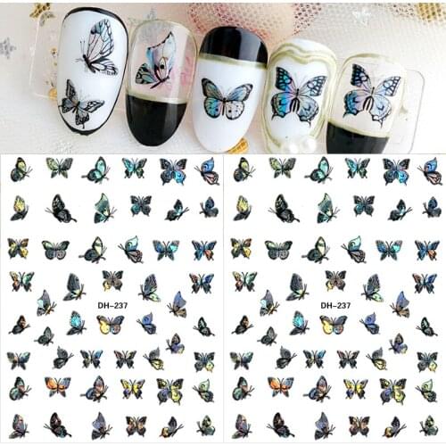 Nail Polish Equipment Nail Stickers Set Nail Decorations Accesoires Nail Design Press On Nails Stickers Glitter Butterfly Decals