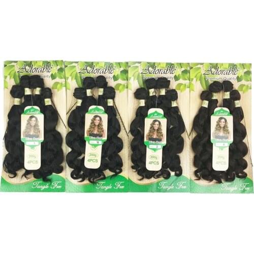 Adorable Synthetic Diva Curl 4PCS+Fringe Set 8-14inchNatural Black and Color Heat Resistant Iron-able Woman Hair