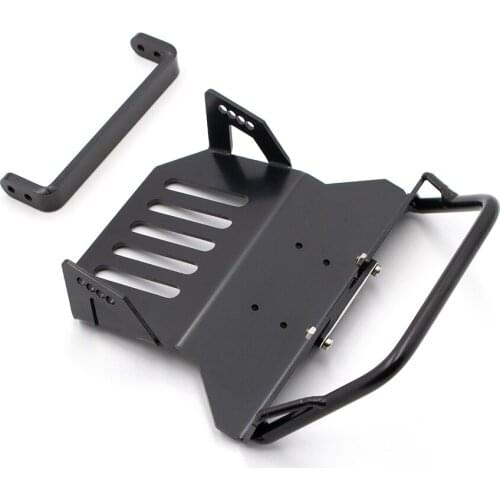 KYX Racing CNC Alloy Front Bumper with Frame Bracket Upgrades Parts Accessories for RC Crawler Car Traxxas 6x6 TRX6 TRX4