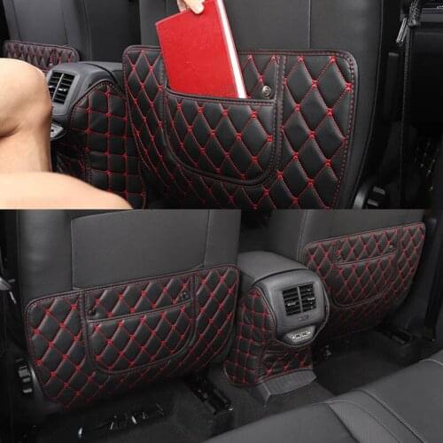 Car Rear Seat Armrest Box Anti-Kick Pad Anti-Dirty Protective Pad Cover For Volkswagen VW T-Roc T Roc 2017 2018 2019 2020 2021