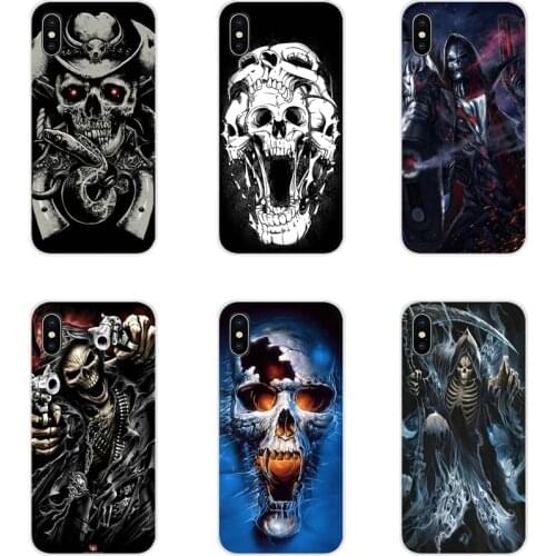 For Samsung Galaxy A3 A5 A7 A9 A8 Star A6 Plus 2018 2015 2016 2017 Grim Reaper Skull Skeleton funny TPU Transparent Shell Covers