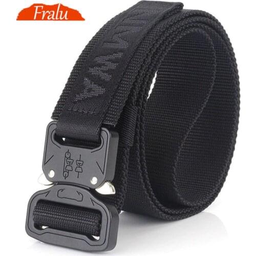 FRALU Camouflage Military Equipment Tactical Belt Men SWAT Combat Knock Off Army Belt Nylon Heavy Duty Paintball Waist Belt
