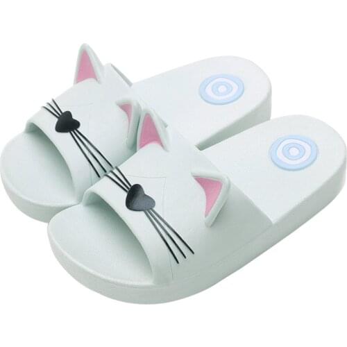 Slippers Baby Kids Girls Boys Home Slippers Cute Cartoon Cat Non-slip Floor Family Flip Flops Summer Beach Shoes