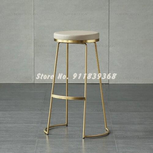 Nordic Iron High Stool Bar Stool Bar Chair Bar Chair Modern Household Simple Bar Stool High Chair High Stool