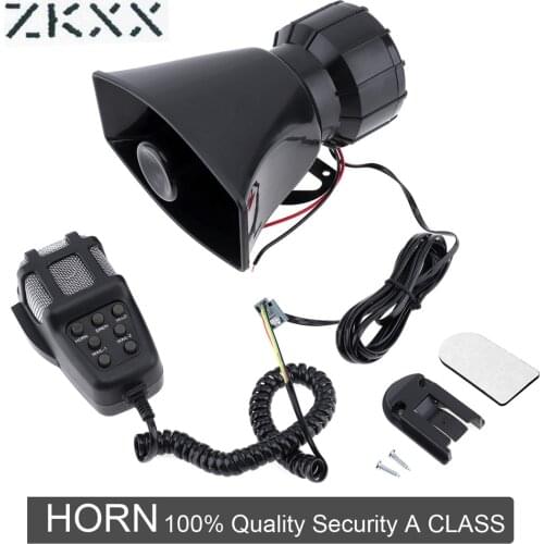 100W 12V 7 Sounds Super Loud Car Electronic Warning Siren Motorcycle Alarm Horn Firemen Ambulance Speaker Loudspeaker with MIC