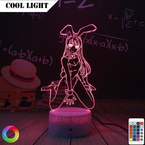 Led Night Light Zero Two Figure Table 3d Lamp for Bed Room Decor Light Anime Waifu Gift Darling In The Franxx Zero Two Lamp