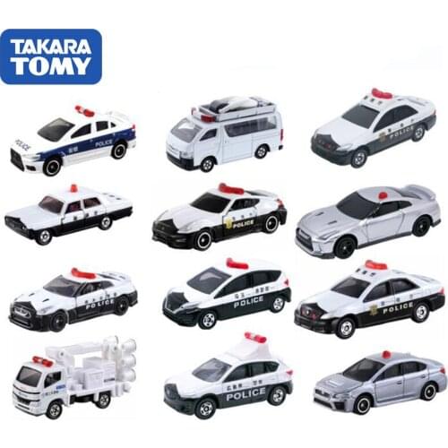 Takara Tomy Tomica Childrens Toy Car Alloy Model Nissan Toyota Police Motorcycle 110 Desktop Decorations