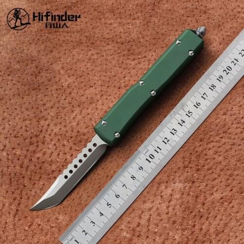 HIFINDER D2 T/E Back teeth blade aluminum handle camping survival outdoor EDC hunt Tactical tool dinner kitchen knife