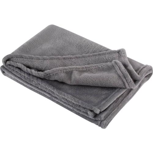 Solid Color Soft Blanket Coral Fleece Material Small Blanket Household Suitable For Sofa Office Car Blanket