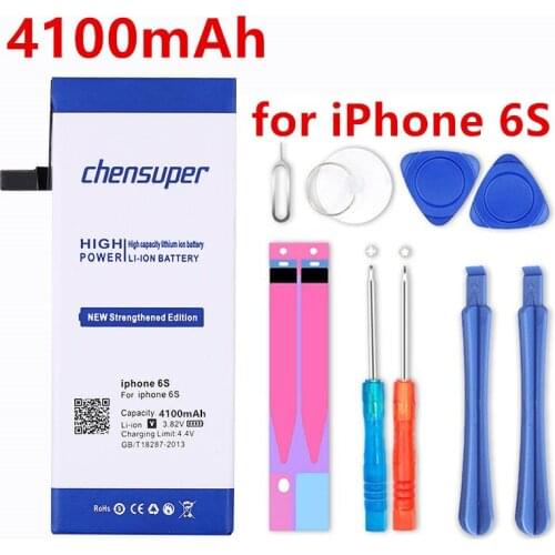 100% original Brand chensuper 4100mAh Genuine Li-ion Mobile Phone Accessory Replacement Battery Pack for iPhone 6S