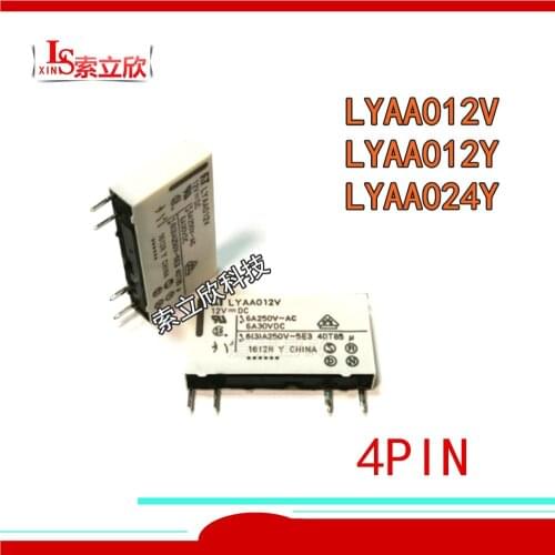 5PCS/lot 100%Original New Relay LYAA012V LYAA024V LYAA012Y LYAA024Y 6A 4PIN 12VDC 24VDC alternative V23092