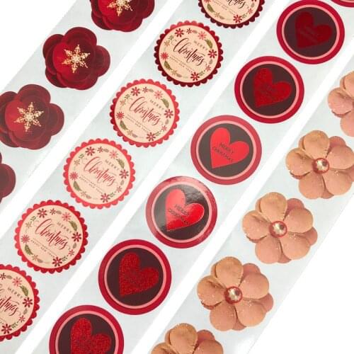500 Pcs/rolls Merry Christmas Label Stickers Scrapbook Gift Stationery Stickers Handmade For The Seals Stickers