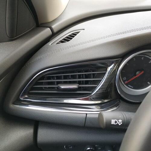 Accessories for Buick Regal Opel Insignia Interior Side Air Conditioning Outlet Cover Drawing Black Stainless Steel Trim