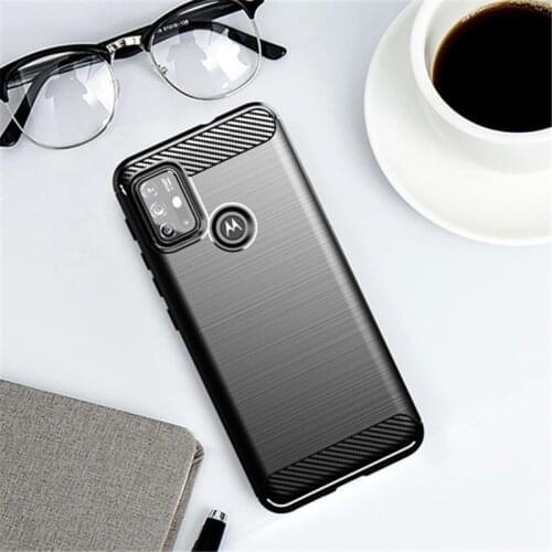 For Cover Motorola Moto G10 Case For Motorola Moto G10 Bumper Silicone Carbon Fiber Shell Back Case For Moto G10 G20 G30 Cover