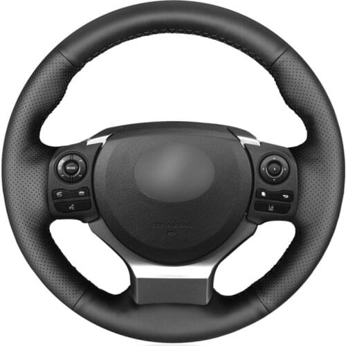 Black Leather Car Steering Wheel Cover for Lexus IS200t 2016 2017 IS250 2014 2015 IS300 IS350 IS F-Sport Auto interior Car goods