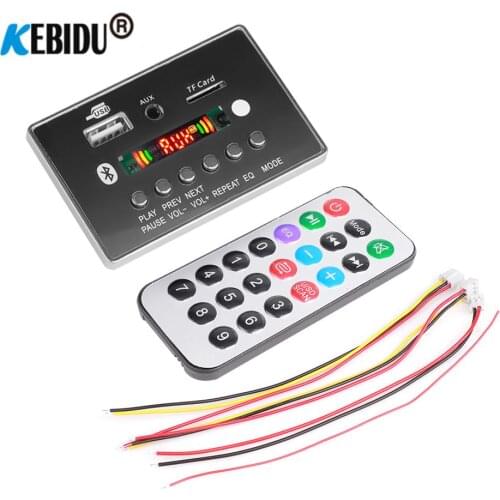 DC 5V 12V Car MP3 WMA Decoder Board Audio MP3 Player Recording USB TF FM Radio Module Wireless Bluetooth 5.0 For Car accessories