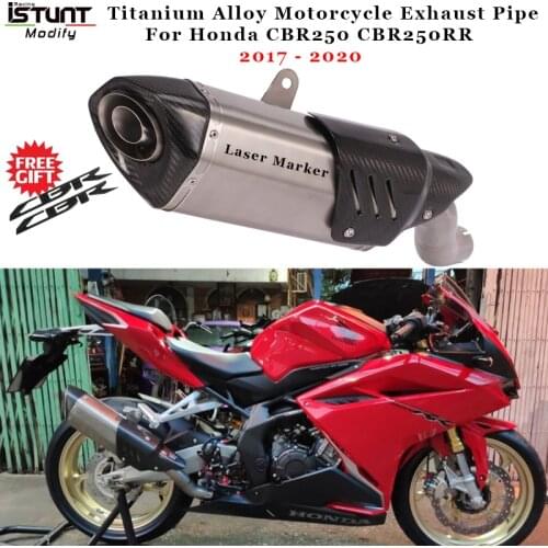 For Honda CBR250 CBR250RR 2017 2018 2019 2020 Motorcycle Exhaust System Modified Escape Middle Link Pipe Titanium Alloy Muffler