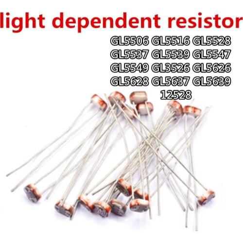20pcs New GL 5506 5516 5537 5528 5549 5539 light dependent resistor photoresistor resistor photosensitive resistance