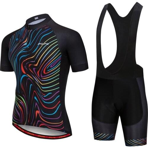 JPOJPO 2019 Bike Team Cycling Clothing Men ropa ciclismo Summer mtb Cycling Jersey Set Breathable Bicycle Wear uniforme ciclismo